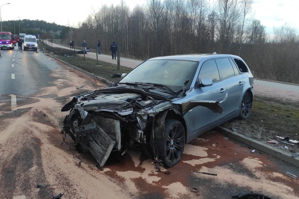 Wypadek drogowy na obwodnicy Brodnicy. Ranny motocyklista